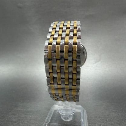 Seiko Watch Men 34mm White Dial Two Tone Date Round 5Y39-8040 New Battery7