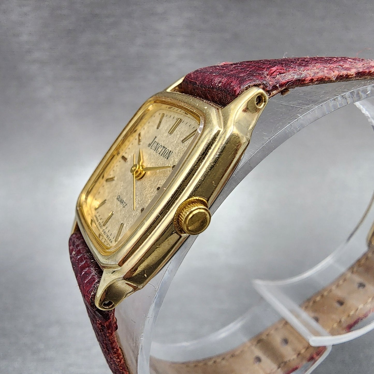 Citizen Junction Tank Watch Women 21mm Cream Dial Gold Tone Rectangle New Batt