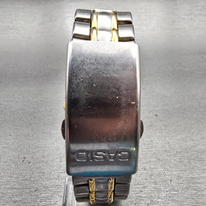 Casio Watch Men 38mm Champagne Dial Two Tone Date Round MTD-1020 New Battery7