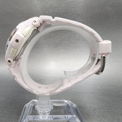 Casio BabyG Watch Women 38mm White Dial White Case Round BGA100 New Battery7