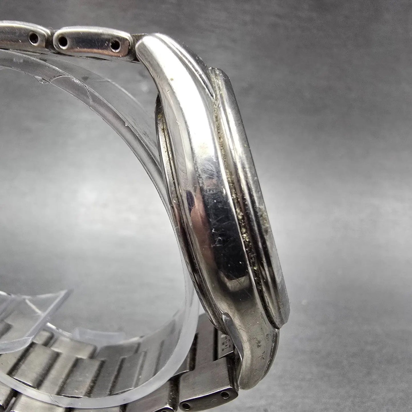 Seiko Solar Atomic Watch Men 38mm Black Dial Titanium Atomic Date 7B22 PARTS!!!!4