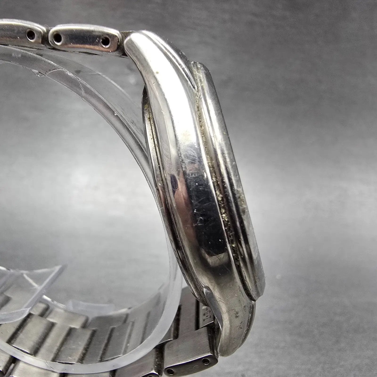 Seiko Solar Atomic Watch Men 38mm Black Dial Titanium Atomic Date 7B22 PARTS!!!!4
