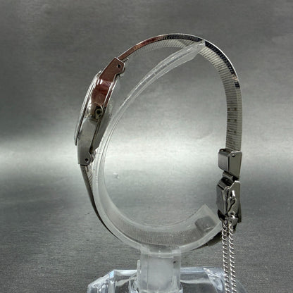 Seiko Watch Women 20mm Silver Dial Silver Tone Oval 16-5630 New Battery Vintage7