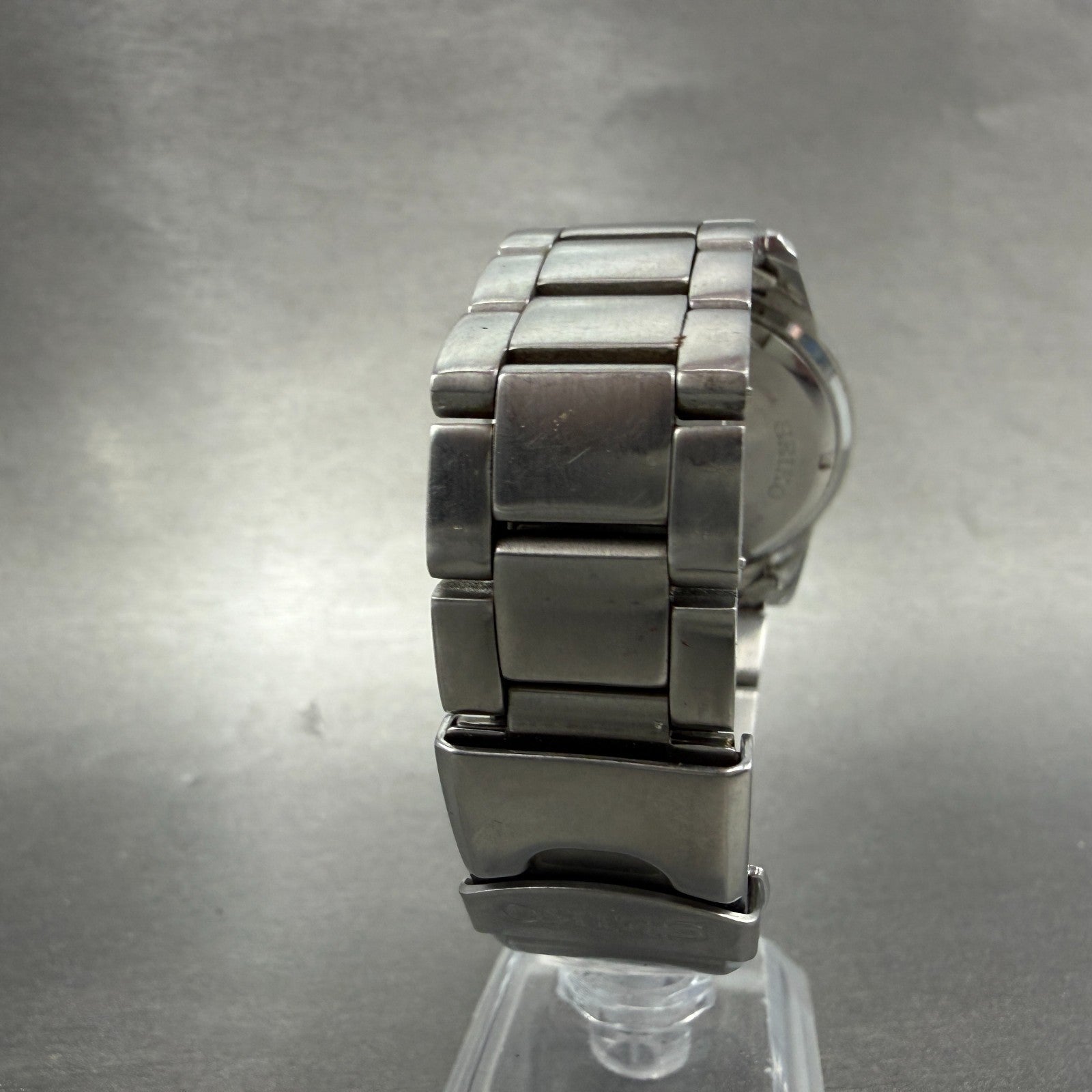 Seiko World Time ANA Watch Men 38mm Black Dial Silver Tone Date Alarm NewBattery7