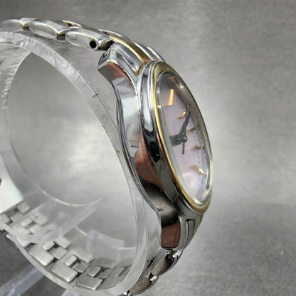 Citizen EcoDrive Watch Women 19mm MOP Dial Two Tone Oval E033K006520 Runs3