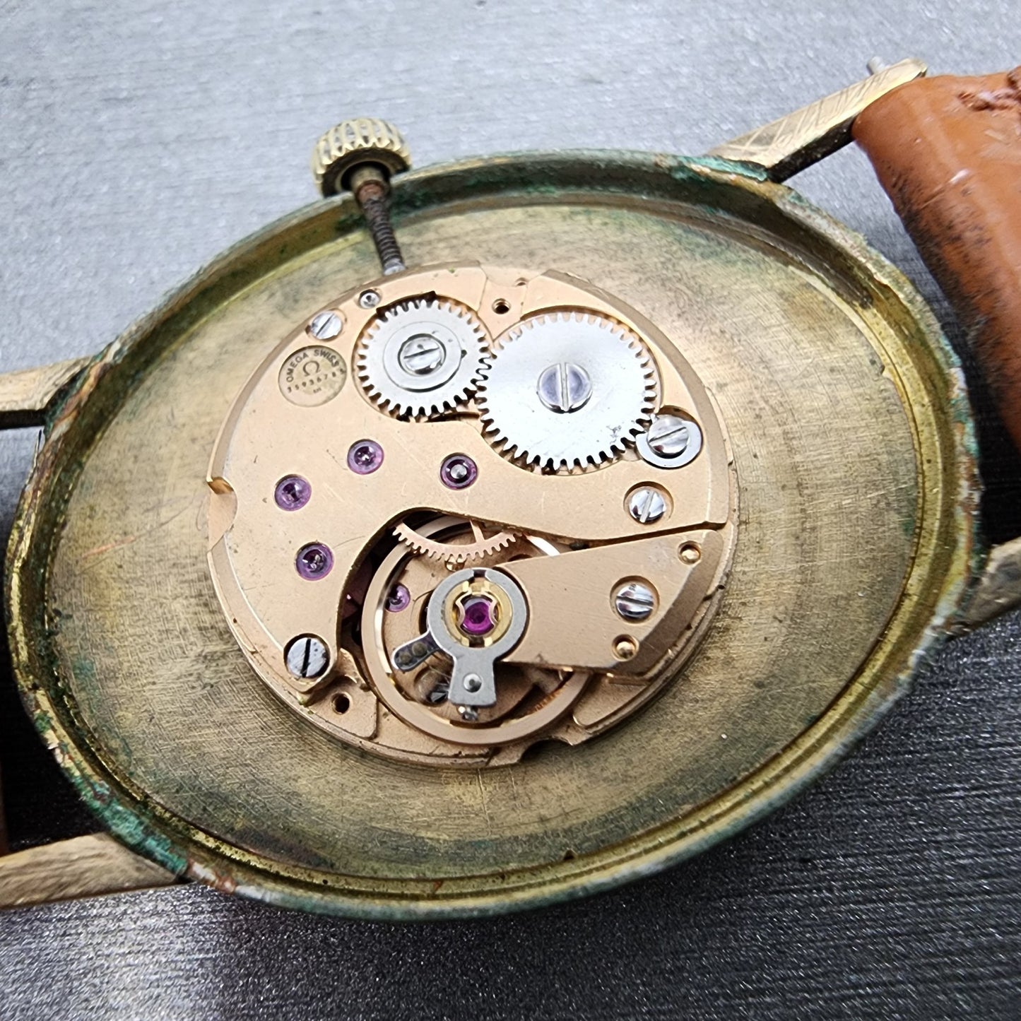Omega Geneve Watch Women 26mm Gold Dial Gold Plated Manual Wind cal 625 PARTS11