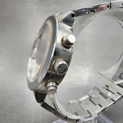 Citizen XC Chronograph Watch Women 34mm Silver Dial Silver Tone Date New Battery2