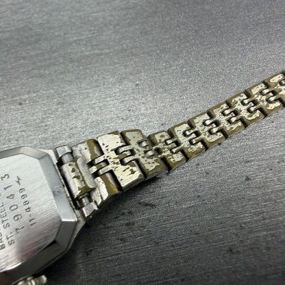 Seiko Watch Women 24mm Blue Dial Silver Tone READ!!! Manual 11-4899 Runs Vintage11