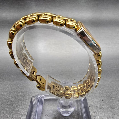 Seiko Watch Women 18mm MOP Dial Gold Tone Gemmed 4N00-8609 New Battery Vintage8
