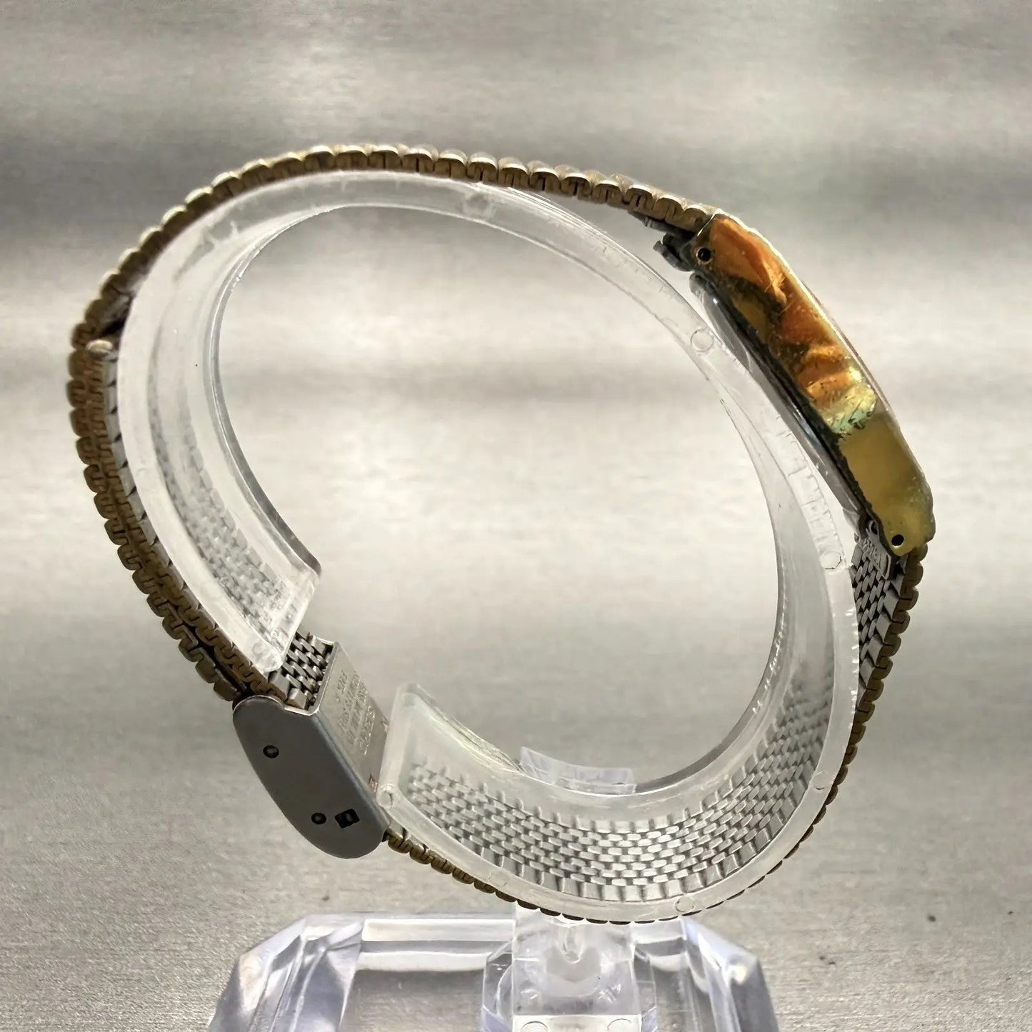 Seiko SX Watch Women 18mm Gold Dial Gold Tone Round 2Y01-0A70 New Battery VTG8