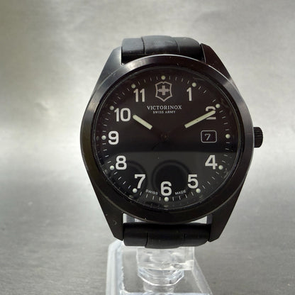 Victorinox Swiss Army Garrison Watch Men 40mm Black Dial Black Case Date NewBatt5
