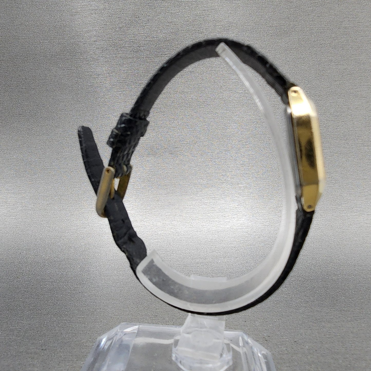 Seiko Tank Watch Women 19mm Champagne Dial Gold Tone 54215119 New Battery8
