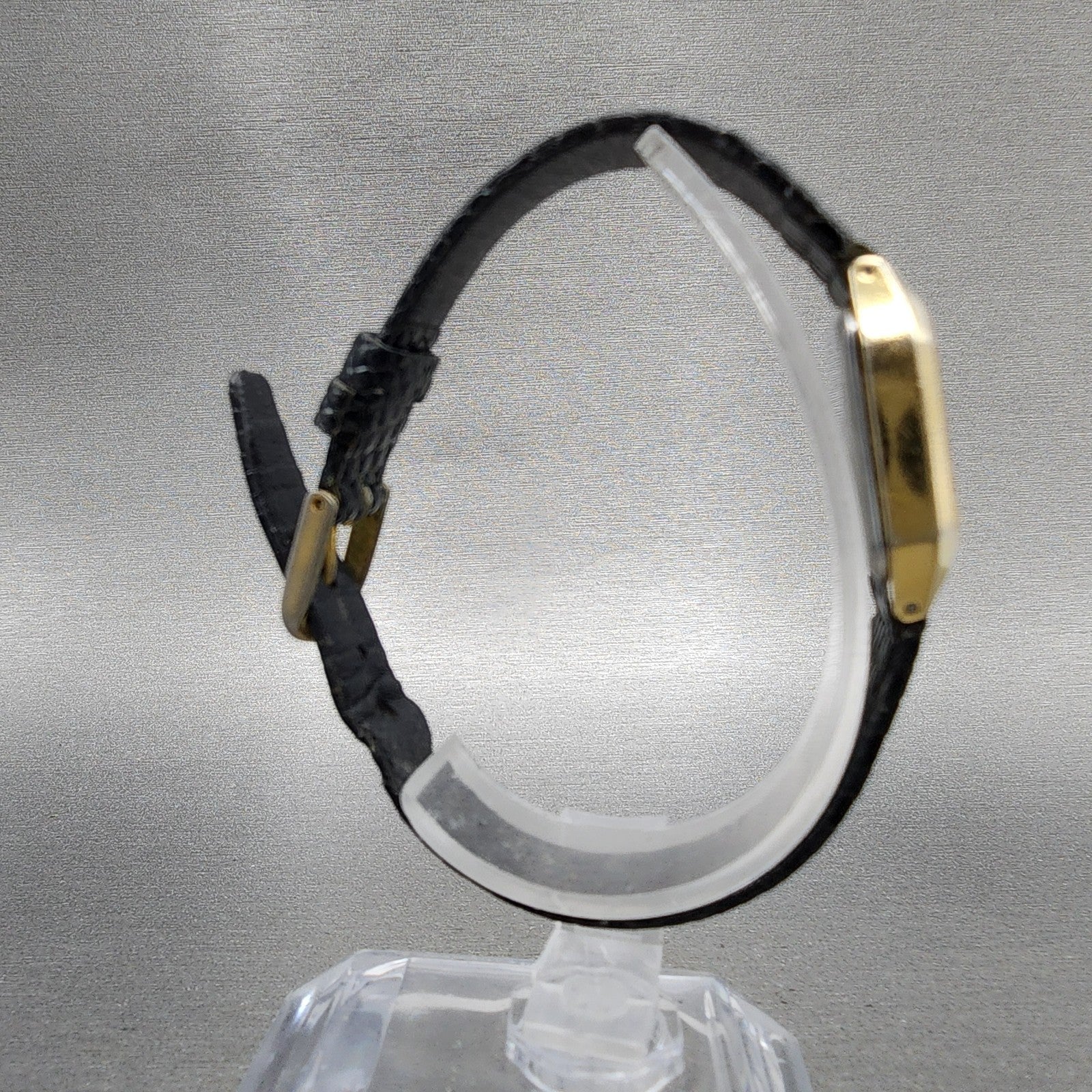 Seiko Tank Watch Women 19mm Champagne Dial Gold Tone 54215119 New Battery8