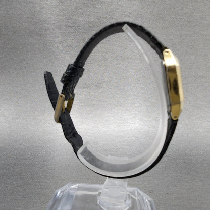 Seiko Tank Watch Women 19mm Champagne Dial Gold Tone 54215119 New Battery8