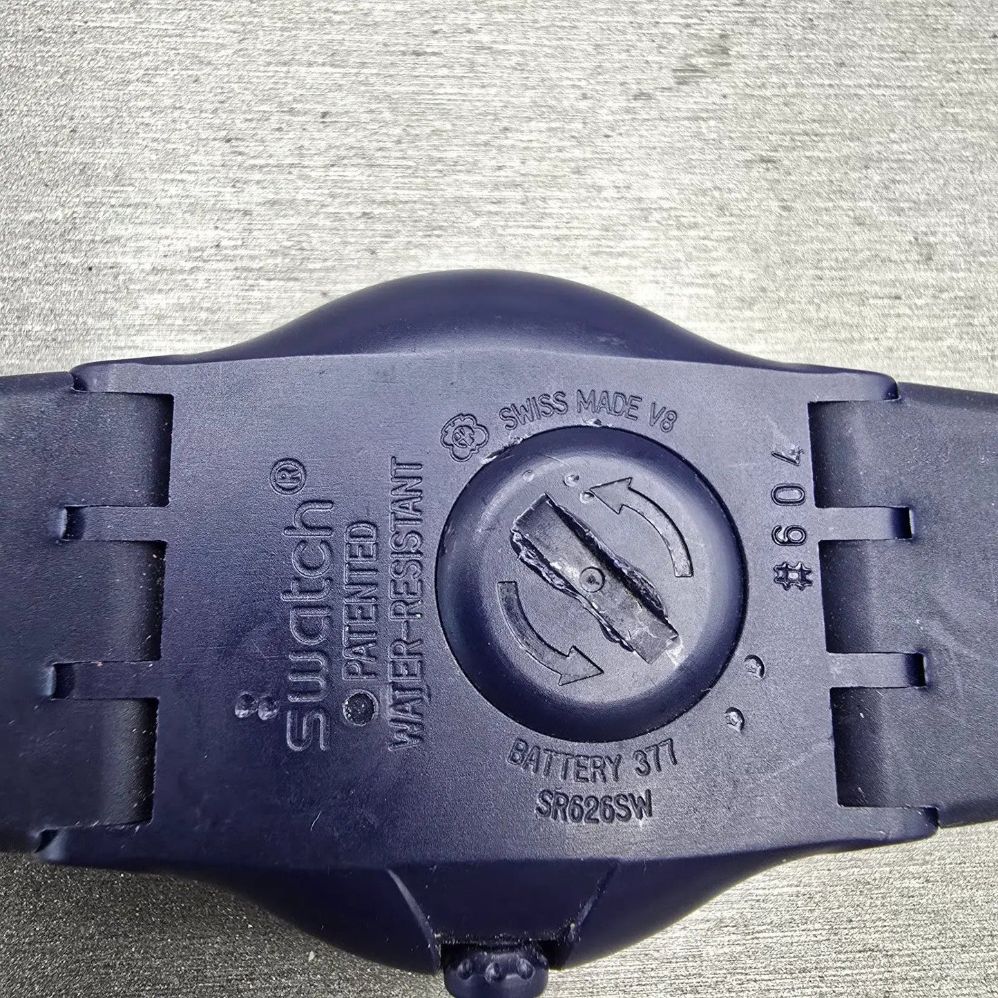 Swatch Portly Watch Men 38mm Blue Dial Blue Case Daydate Round SUJN700 New Batt10