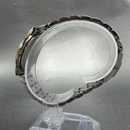 Seiko Lucent Watch Men 32mm White Dial Two Tone Round 5E21-6E90 PARTS7