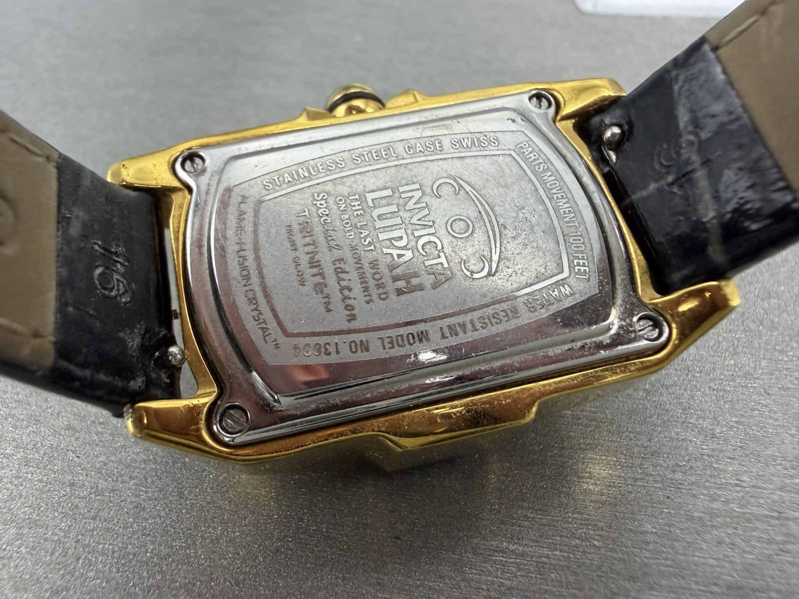 Invicta Lupah Watch Women 29mm MOP Dial Gold Tone Oval 13834 New Battery9