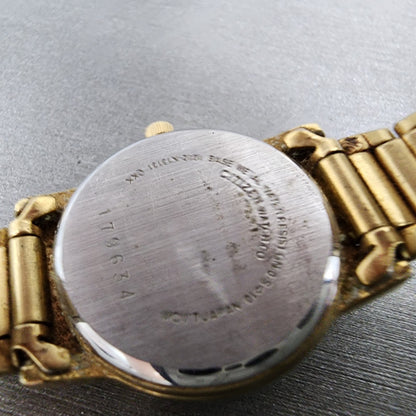 Citizen Watch Women 24mm Cream Dial Gold Tone Date Round 1012K13131 New Battery10