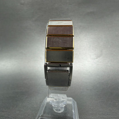 Seiko Tank Watch Men 25mm Gray Dial Two Tone Rectangle 9020-5209 New Battery7