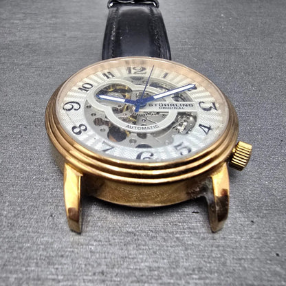 Stührling Automatic Skeleton Watch Men 44mm White Dial Rose Gold ST-90050 PARTS3