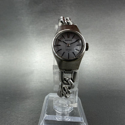 Seiko Special Watch Women 18mm Blue Dial White Gold Plated Manual Wind Runs5