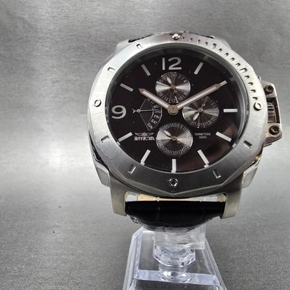 Invicta Dive Watch Men 45mm Black Dial Silver Tone Daydate 5774 New Battery5