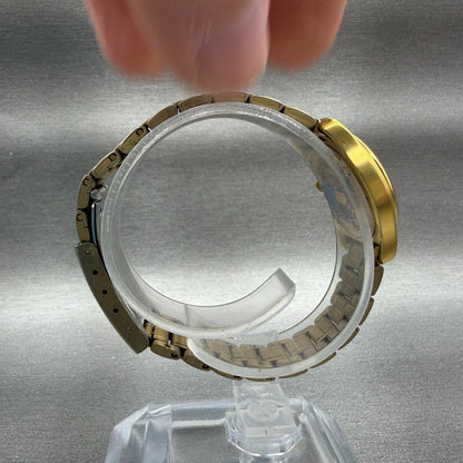 Tissot PR50 Watch Women 24mm Gold Dial Gold Tone Date Round NO CASEBACK PARTS9