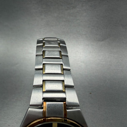 Seiko Watch Men 35mm Black Dial Two Tone Date Round 7N39-08D0 New Battery4