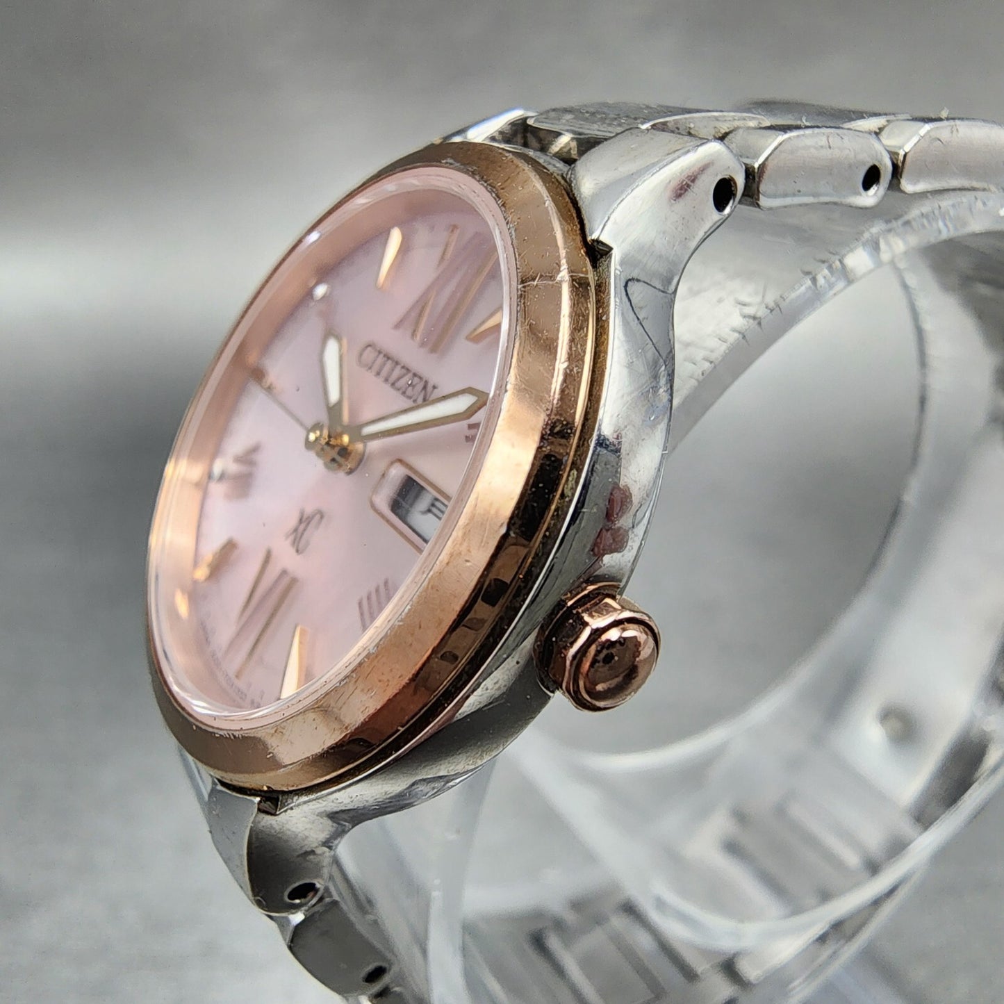 Citizen EcoDrive Xc Watch Women 26mm Pink Dial Steel Round Works E001T0203482