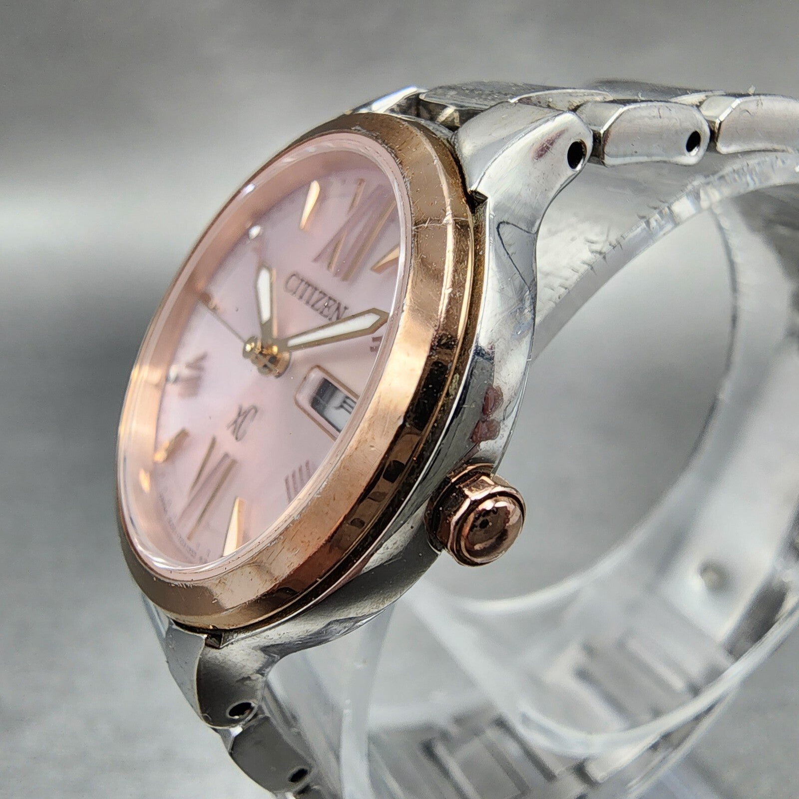 Citizen EcoDrive Xc Watch Women 26mm Pink Dial Steel Round Works E001T0203482
