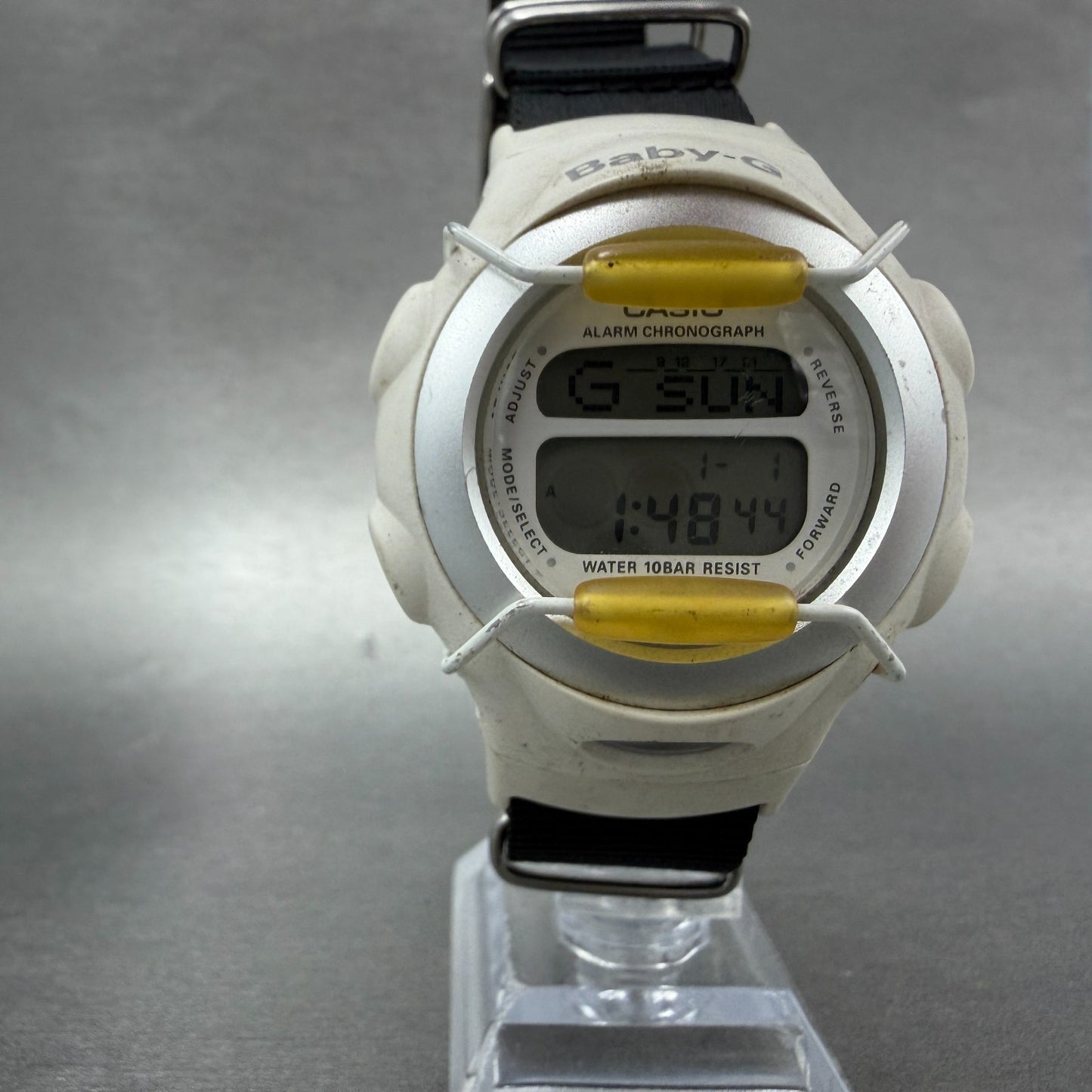 Casio Baby-G BG-097 Watch Women 40mm Digital White Alarm Chrono New Battery5