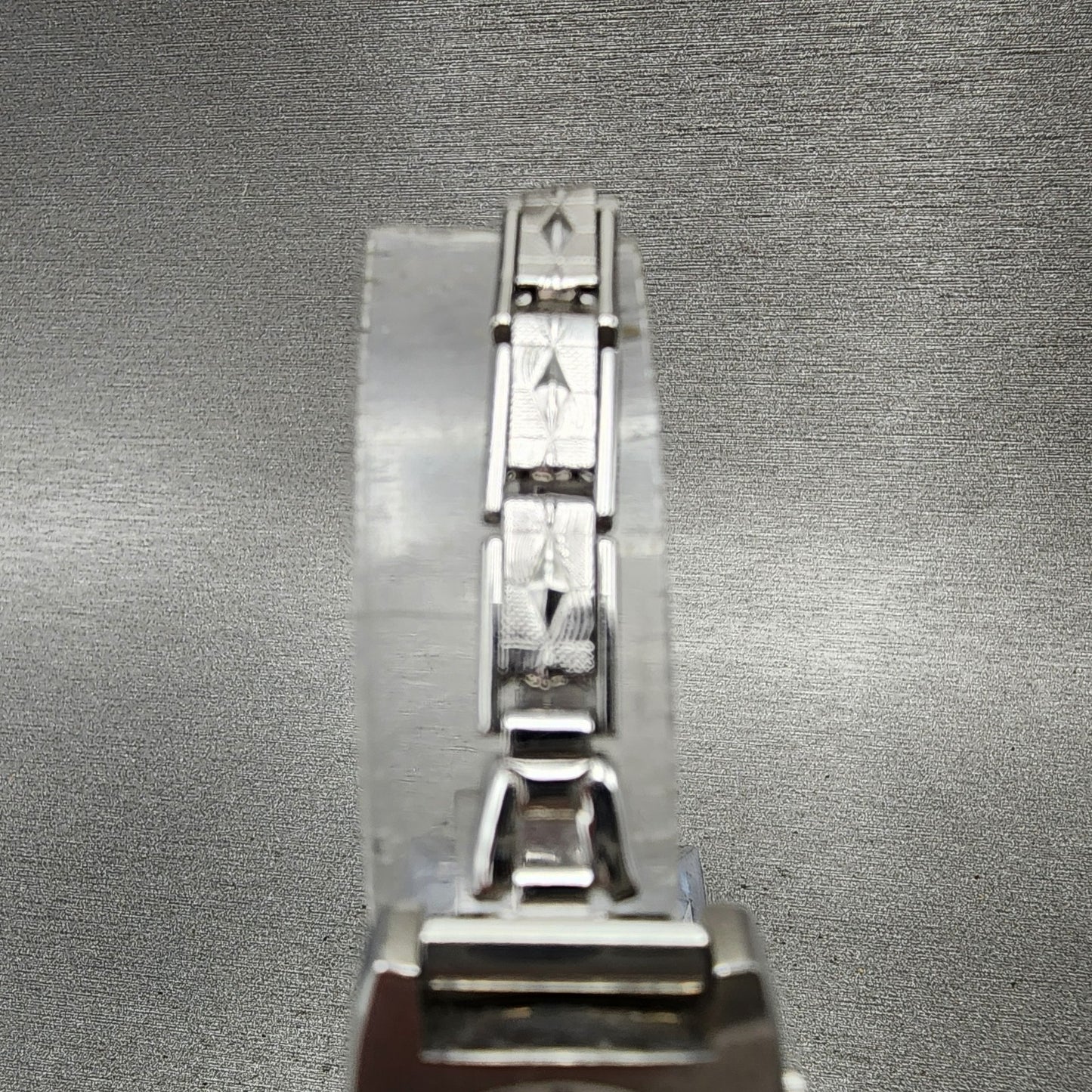 Seiko Solar Special Watch Women 20mm Silver Dial Silver Tone Rectangle READ!!!!4