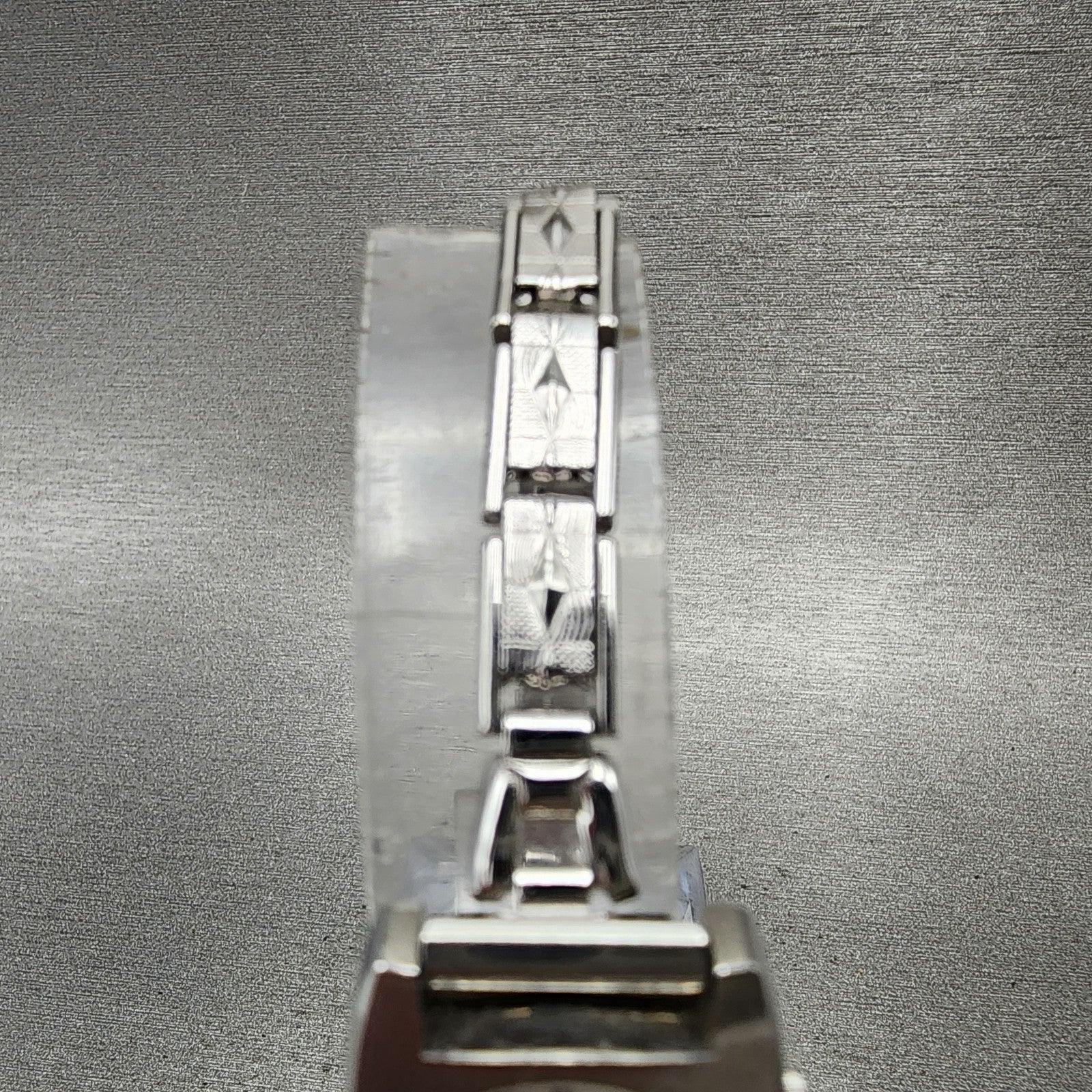 Seiko Solar Special Watch Women 20mm Silver Dial Silver Tone Rectangle READ!!!!4