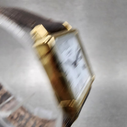 Casio Traddy Tank Watch Women 21mm White Dial Gold Tone Rectangle New Battery3