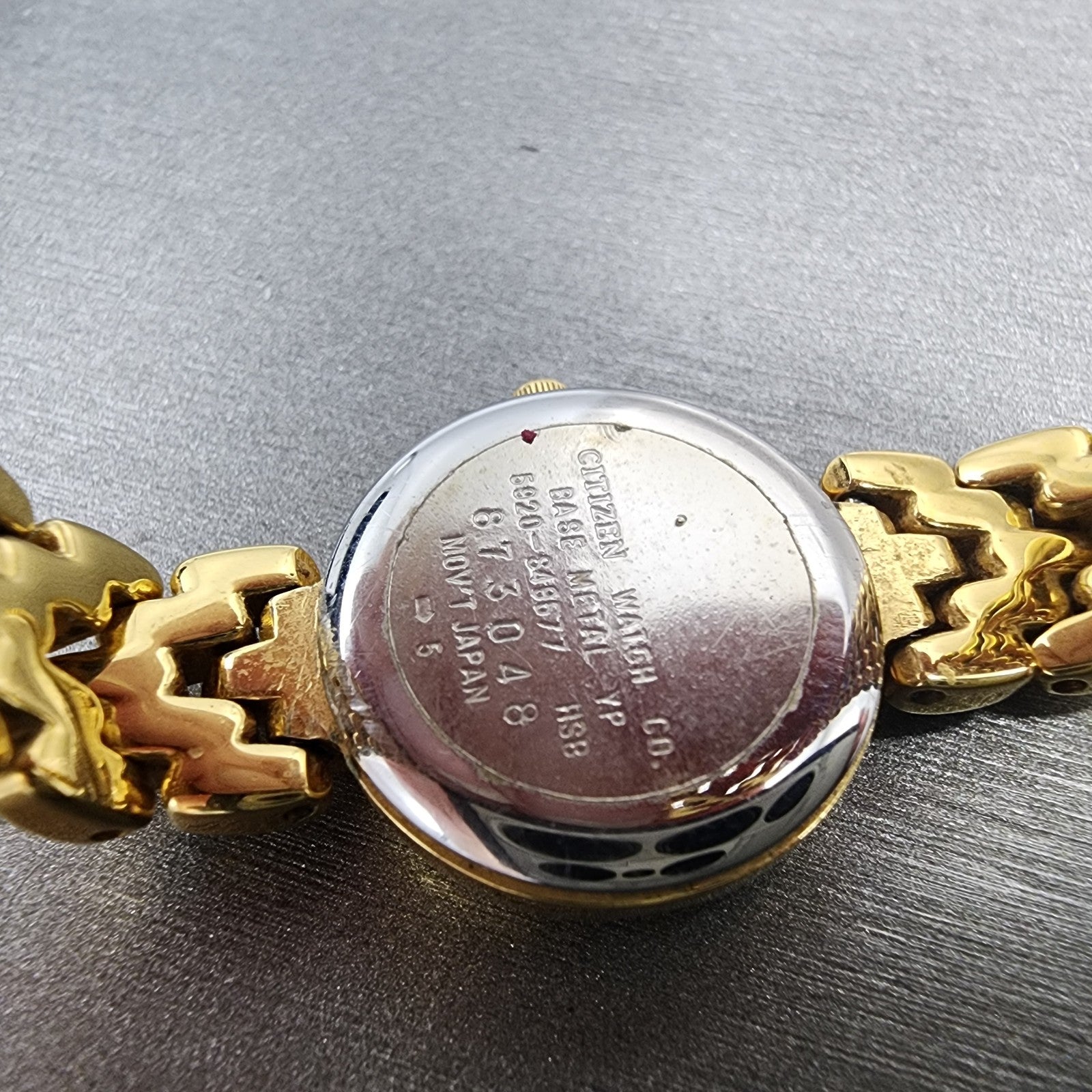 Citizen Watch Women 20mm Black Dial Gold Tone Round 5920S49577 New Battery9