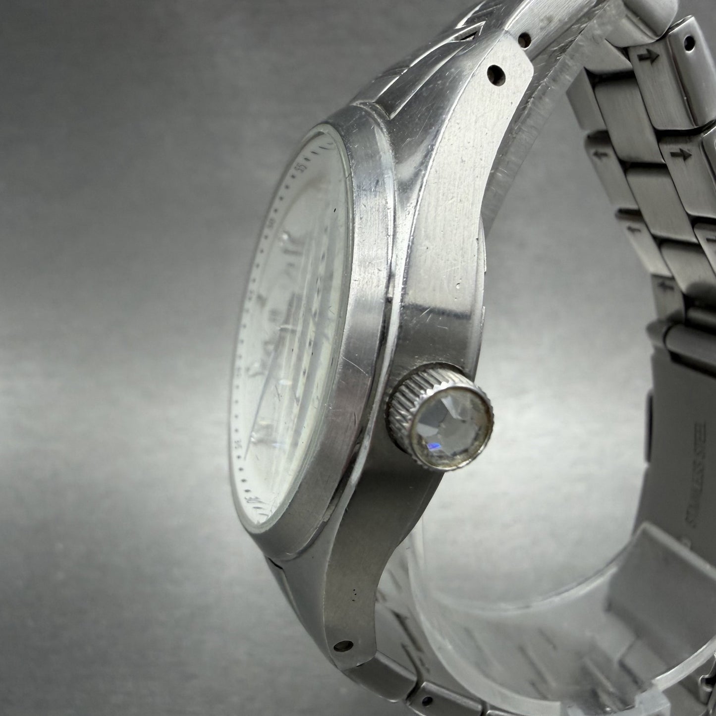 Fossil Watch Women 37mm White Dial Silver Tone Daydate Round BQ9340 New Battery2