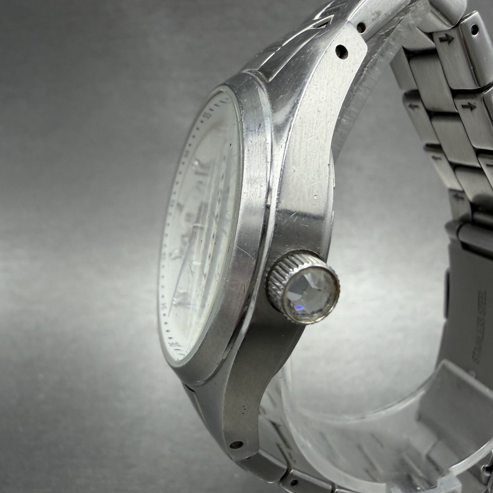Fossil Watch Women 37mm White Dial Silver Tone Daydate Round BQ9340 New Battery2