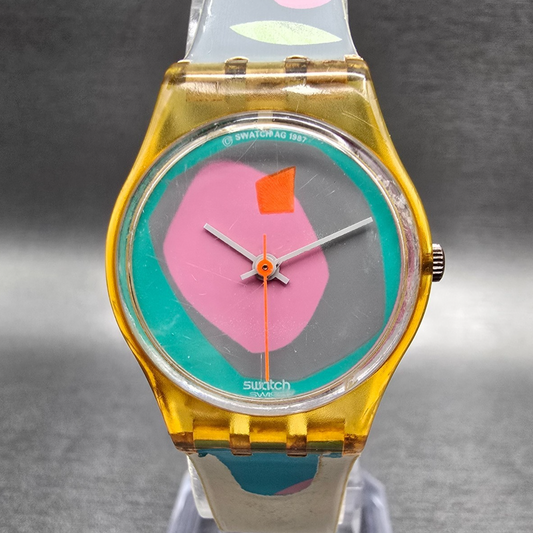 Swatch Luna Di Capri Watch Women 25mm Blue Dial Round LK109 New Battery Vintage0
