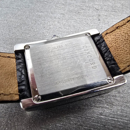 Concord Bennington Watch Women 20mm White Dial Steel Rectangle New Battery9