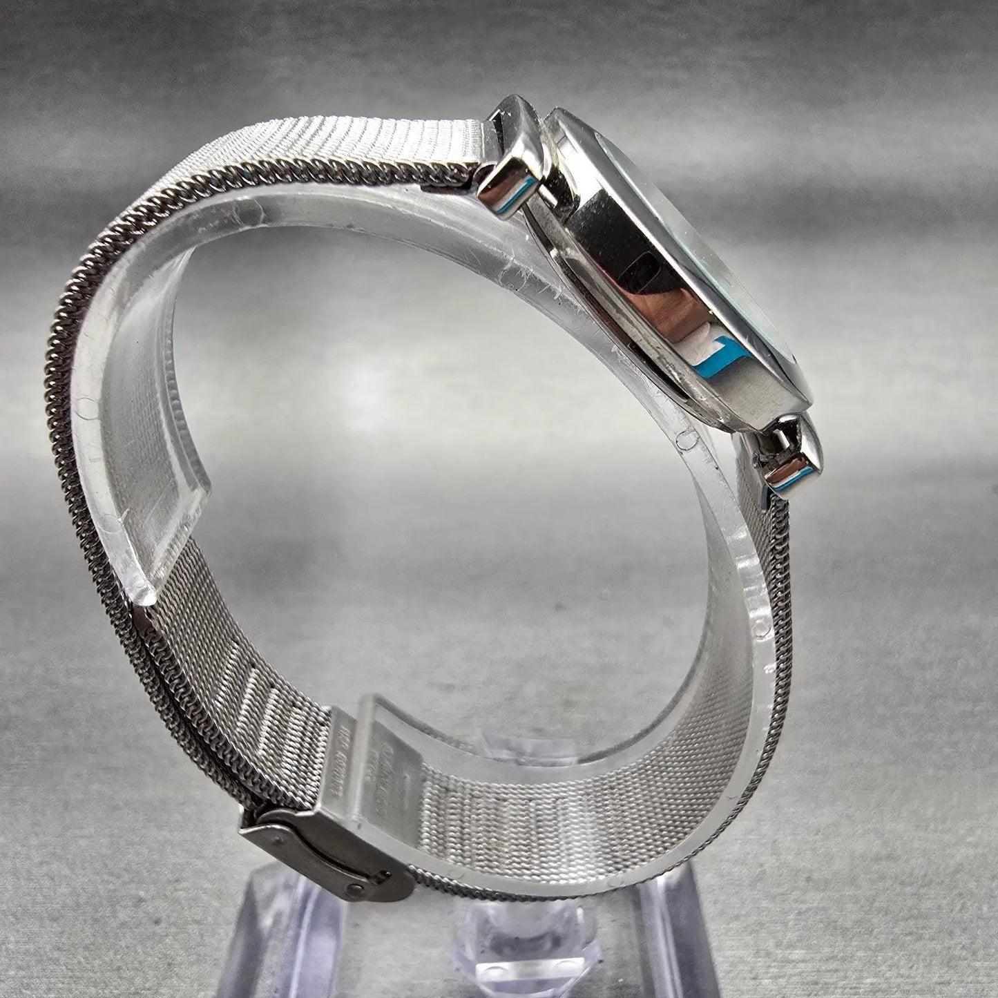 Skagen Watch Women 25mm Silver Dial Silver Tone Round 107SGSC New Battery Mesh L8