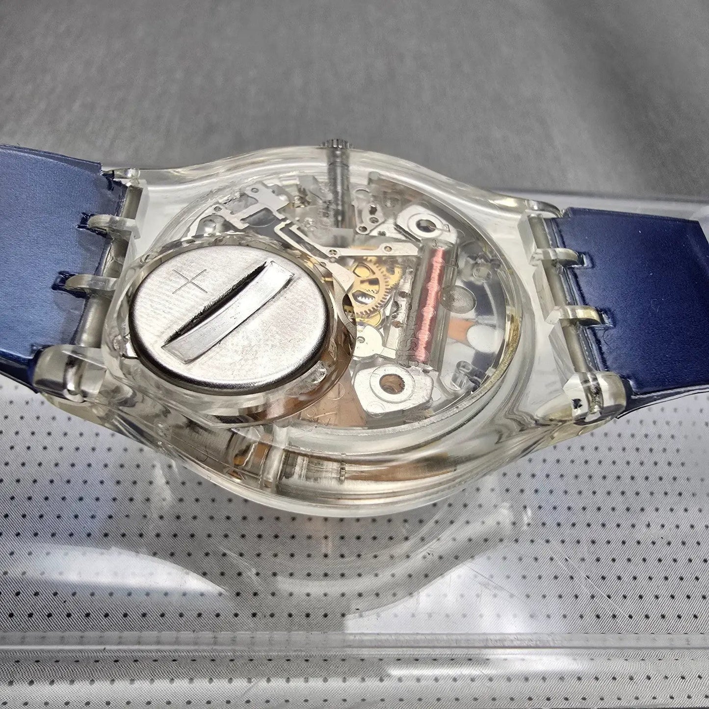 Swatch The Fifth Element Watch Men 34mm Clear Case GK260 New Battery11