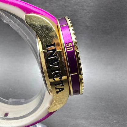 Invicta Grand Diver Watch Women 37mm Champagne Dial Gold Date 20710 New Battery3