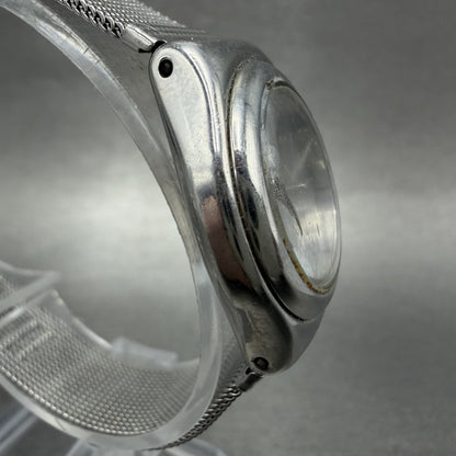 Swatch Irony Libertine Watch Women 24mm Silver Dial Steel Mesh Band New BatteryA3