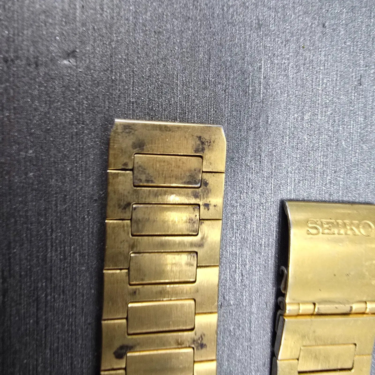 Seiko Bracelet 16mm Stainless Steel Gold Tone Vintage Japan 04AAY MISSING Clasp4
