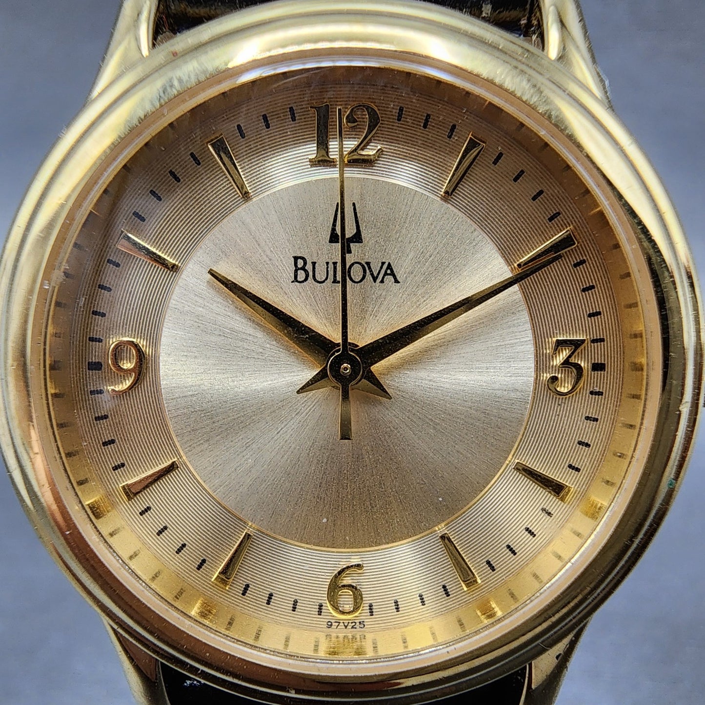 Bulova Watch Women 30mm Champagne Dial Gold Tone Round 97V25 New Battery1