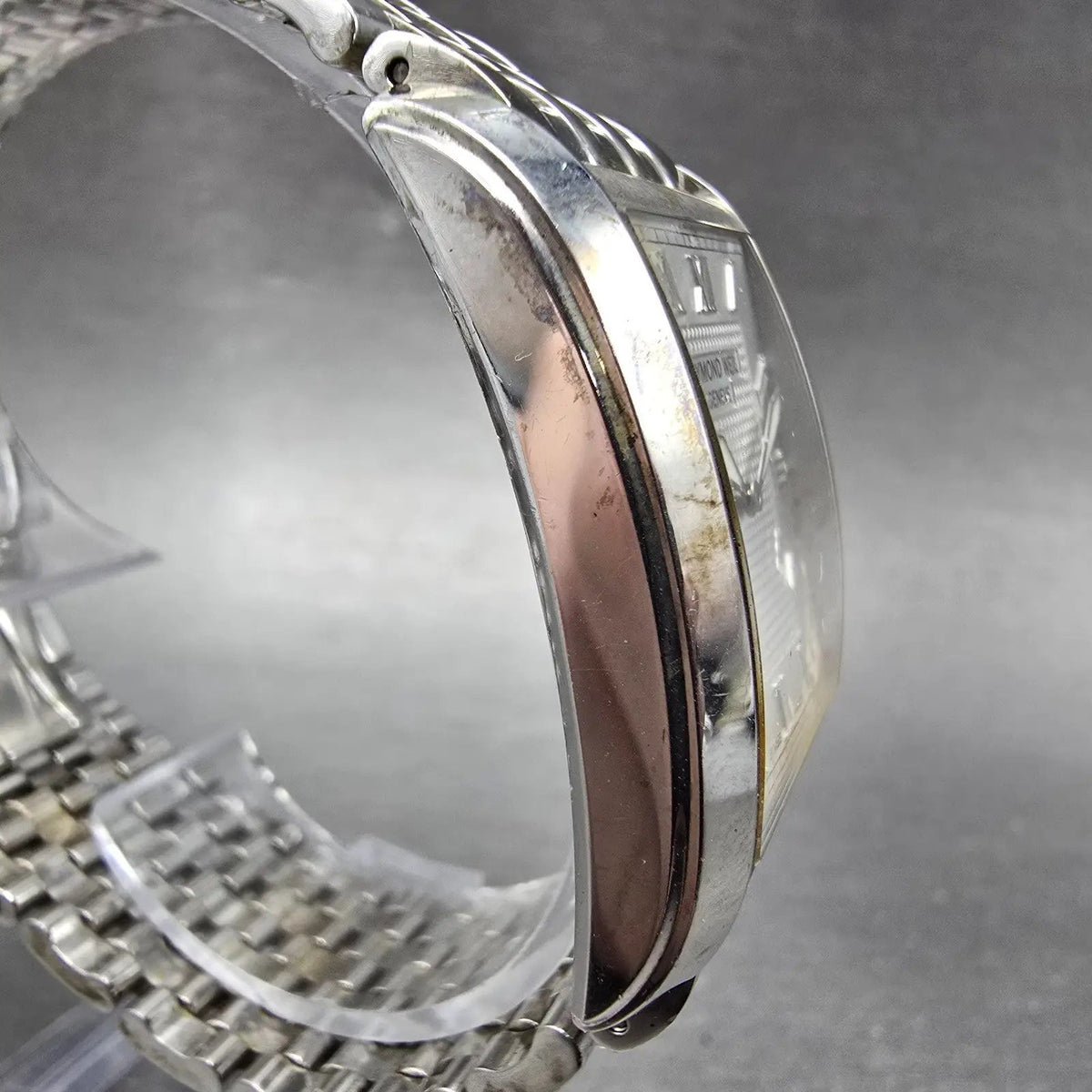 Raymond Weil Don Giovonni Tank Watch Men 30mm Silver Dial Steel Date 9975 NewBat3
