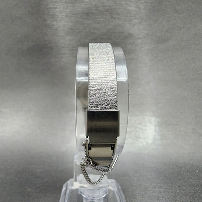 Seiko Watch Women 20mm Champagne Dial Silver Tone Diamond Markers New Battery6