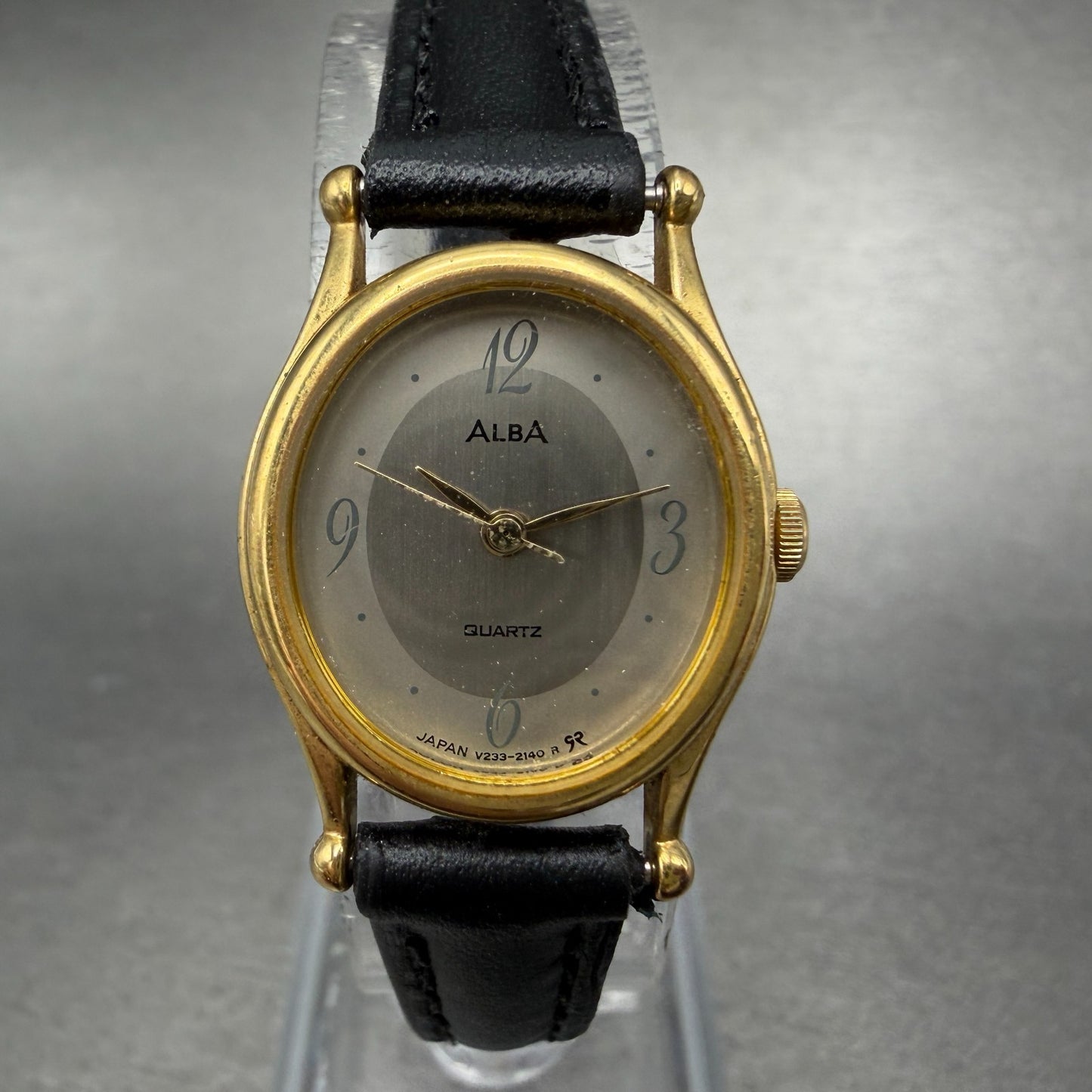 Seiko Alba Watch Women 19mm Silver Dial Gold Tone Oval V233-5890 New Battery1