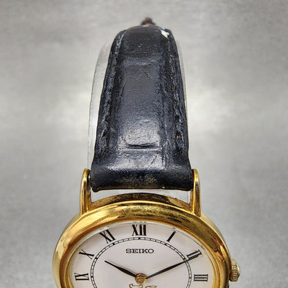 Seiko Watch Women 26mm White Dial Gold Tone Round 1n000d59 New Battery4