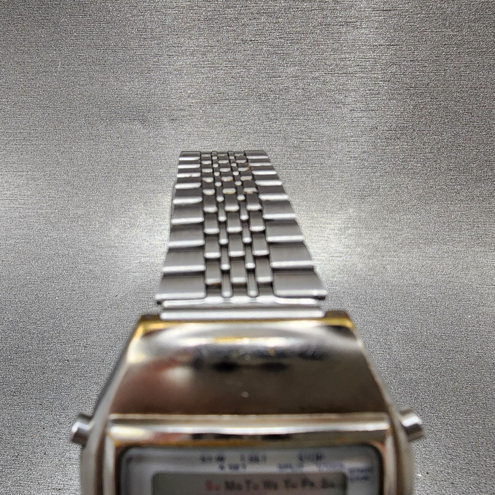 Seiko ALBA Digital Watch Men 39mm Silver Tone Alarm Chrono Y7354A10 PARTS5